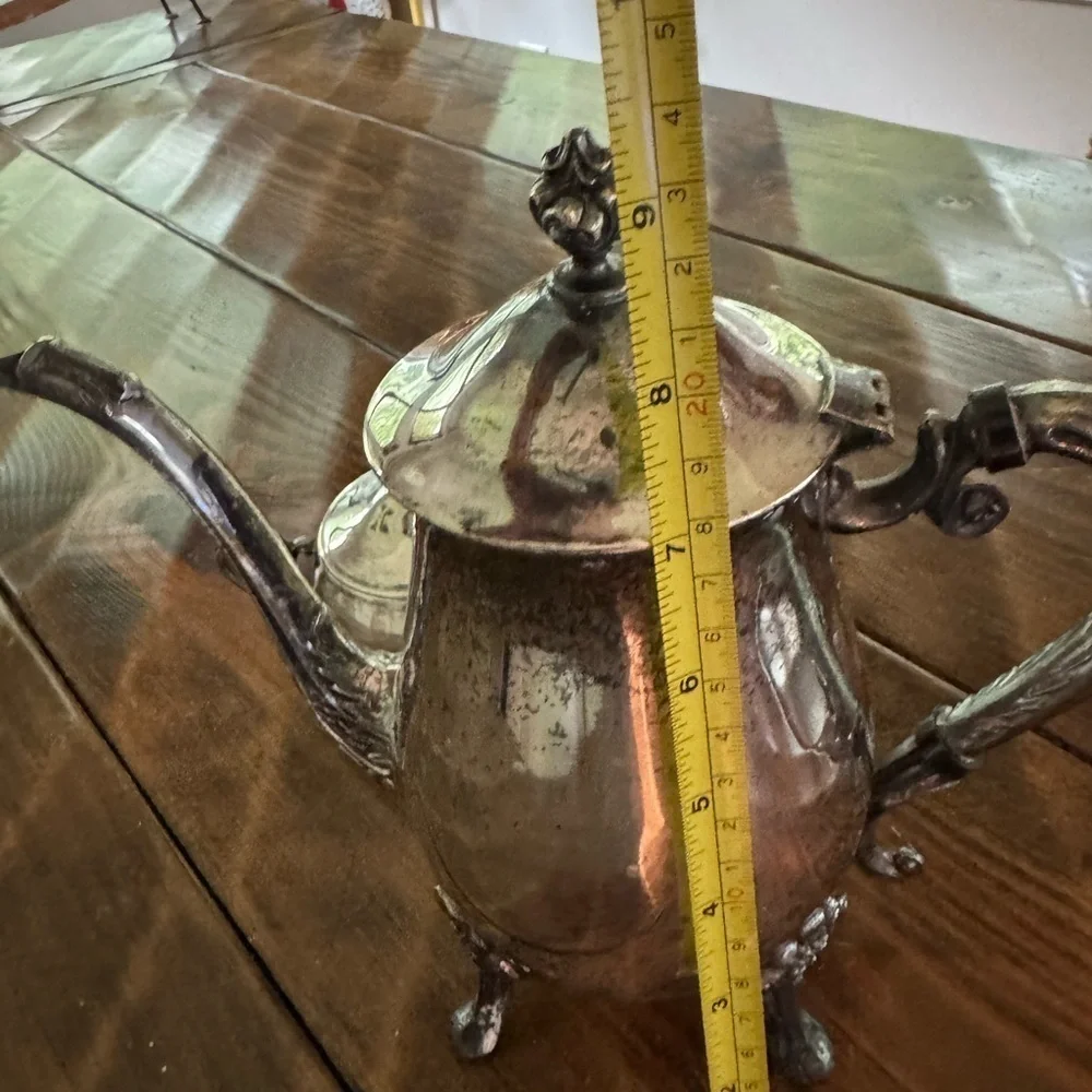 Leonard 4pc Silver plated Coffee Pot/Sugar/Creamer Set. Vintage